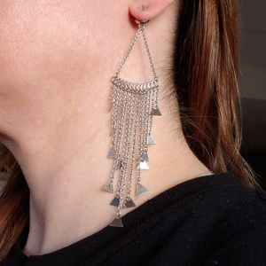 Silver dangle earrings